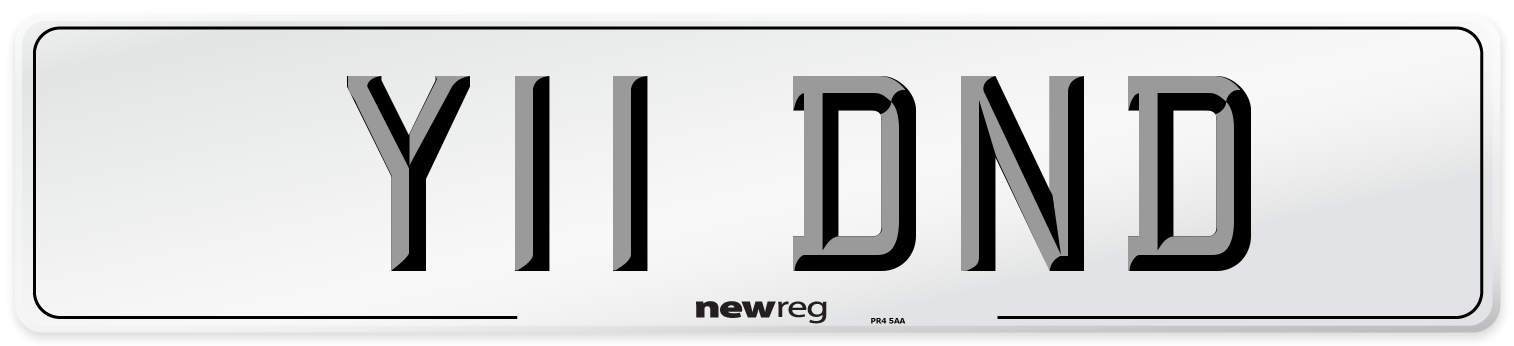 Y11 DND Number Plate from New Reg